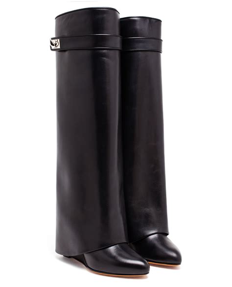 givenchy leather knee-high sheath boots replica|givenchy lock boots dupe.